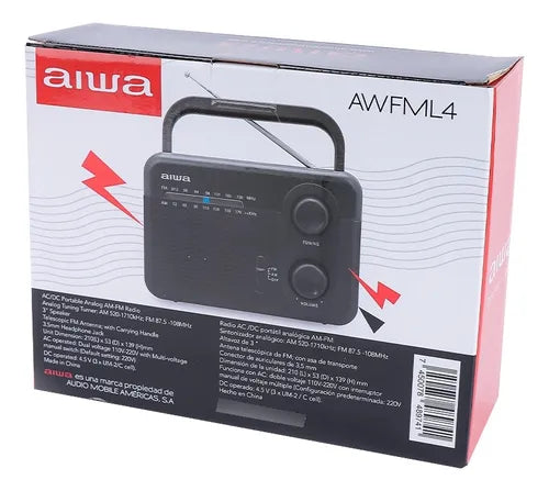 Radio Analógico Am Fm Portátil Aiwa Awfm